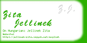 zita jellinek business card